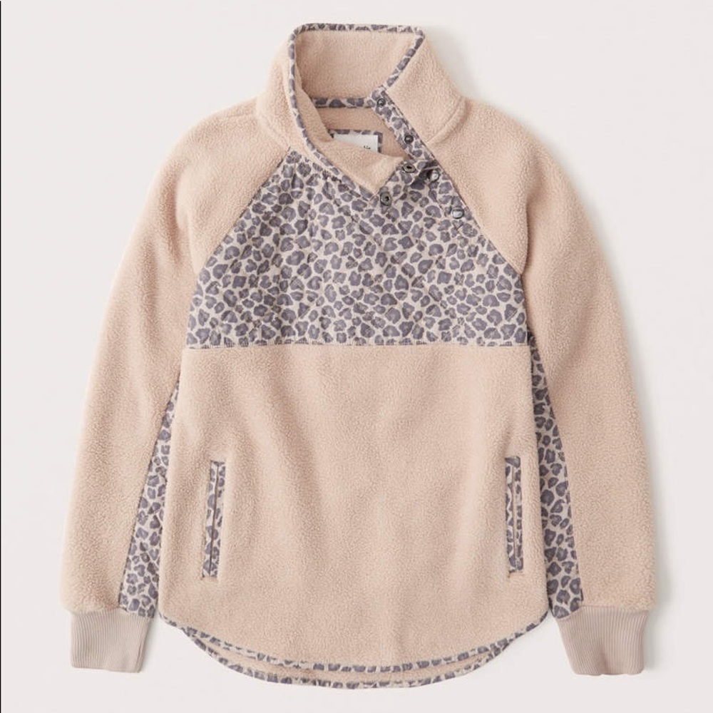 Abercrombie Asymmetrical Snap-Up Fleece
